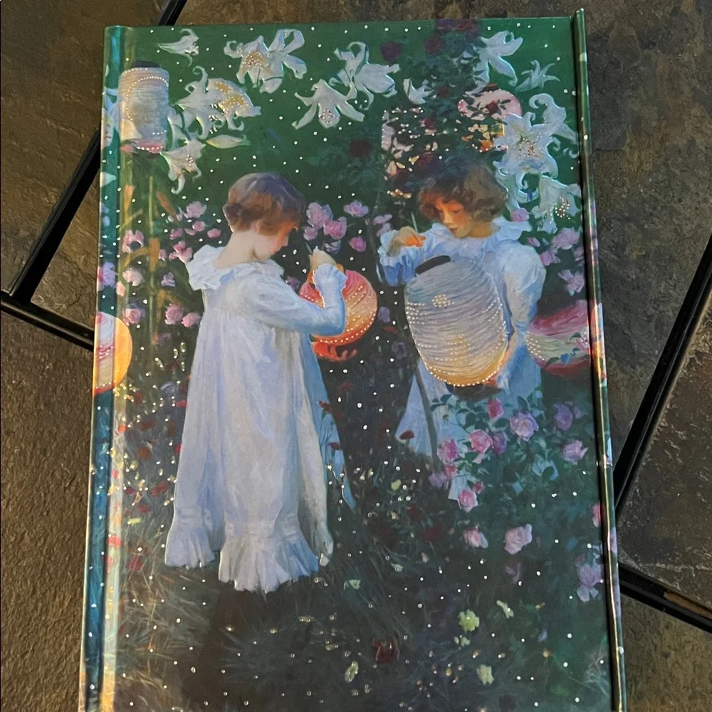 Whimsical Lantern Scene and Floral Hardcover Journals (set of 2 journals)